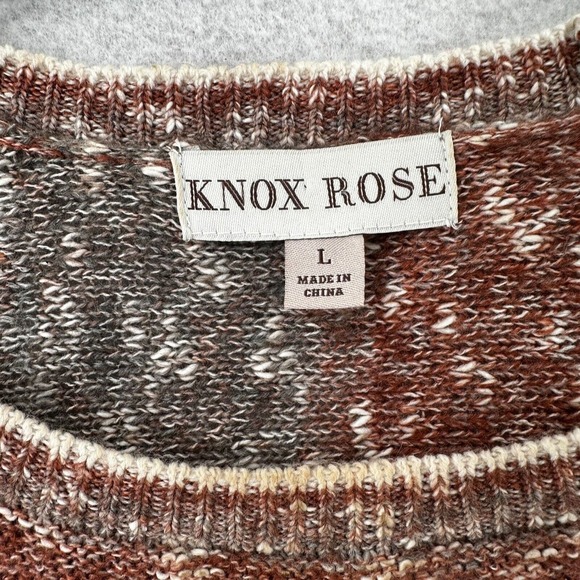 Knox Rose Sweater Women LARGE Long Bell Sleeve‎ Boho Handkerchief Hem Slouchy - Picture 9 of 14